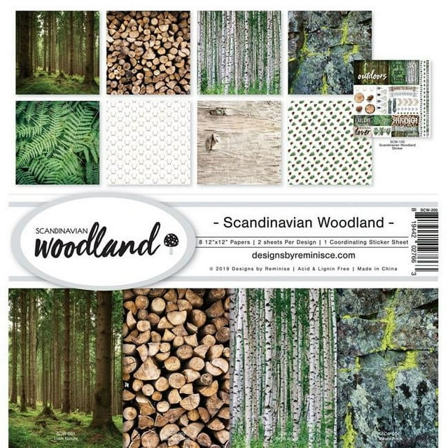 Reminisce SCW200 12 x 12 in. Collection Kit, Scandinavian Woodland