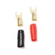 thumbnail image 2 of 10 pares de conectores de horquilla de cobre chapados en oro de calibre 8, adaptadores de horquilla de horquilla, conectores de crimpado para cable de altavoz, 8 GA (rojo y negro), 2 of 5