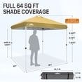thumbnail image 4 of EAGLE PEAK 8 x 8 Pop Up Canopy Tent Instant Outdoor Canopy Easy Set-up Straight Leg Folding Shelter, 4 of 10