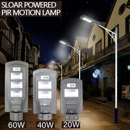 Ktaxon 20W/40W/60W LED Solar Power Street Light Induction PIR Motion Sensor Wall