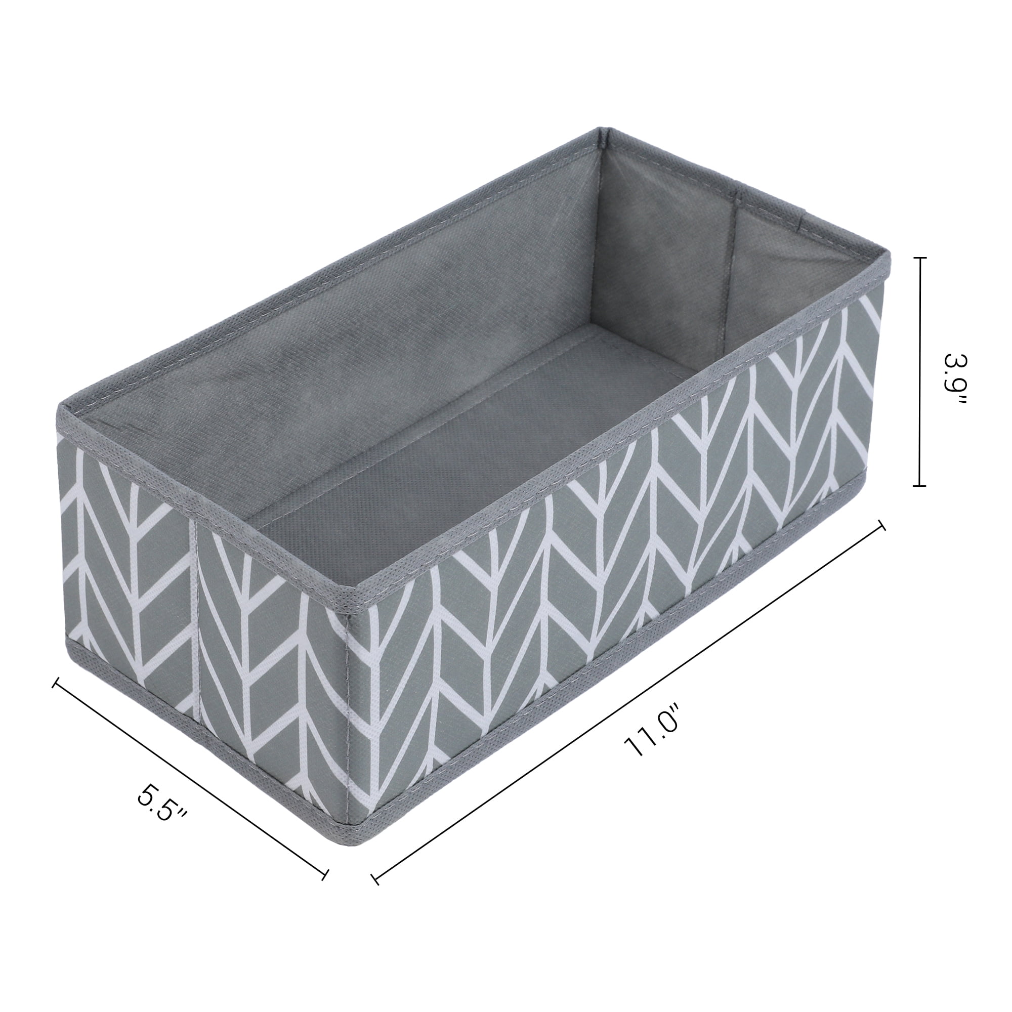 Unique Bargains Storage Bins for Closet Organizers Branch Patterned Gray 11"x5.5"x3.9"