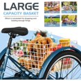 thumbnail image 5 of Lilypelle Adult Tricycle,7-Speed Adult Mountain Tricycle,24/26Inch Adults Trikes for Seniors,3 Wheeled Men's Women's Tricycle,Cruiser Bike with Cargo Basket, 5 of 6