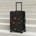 thumbnail image 4 of Cauagu Heart and Stars Print Travel Luggage Cover,Travel Dust-proof Suitcase Cover Softside Suitcase Protector for 18-32inch,Not Included Suitcase, 4 of 8