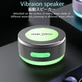 thumbnail image 3 of Altavoz inalámbrico de conducción ósea, altavoces vibratorios Bluetooth con luces LED coloridas, altavoz portátil de absorción de superficie para efectos de sonido únicos, ideal para uso en el,Gris, 3 of 19