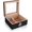25-50 Cigars, variant on Eagle High Gloss Cigar Humidor Cigar Box for 10-15 Cigars, Real Solid Spanish Cedar Wood, Luxury Hygrometer and Humidifier, Desktop Humidors Gloss Black