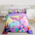 thumbnail image 2 of Feelyou Mermaid Tale Kids Twin Comforter Sets, Kawaii Ocean Princess Bedding Set, 2-Piece, 2 of 8