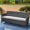 thumbnail image 2 of 3 - seater outdoor sofa with slightly curved armrests / Comfortable for patio relaxation, 2 of 5