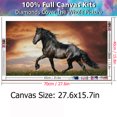thumbnail image 2 of YALKIN 5D Large Diamond Painting Kits for Adults (3.9x3.9inch), Running Horse Round Full Round Drill Nature Gem Arts Paint by Diamonds Kits Diamond Art Kits for Home Wall Decor Relax Gift, 2 of 4