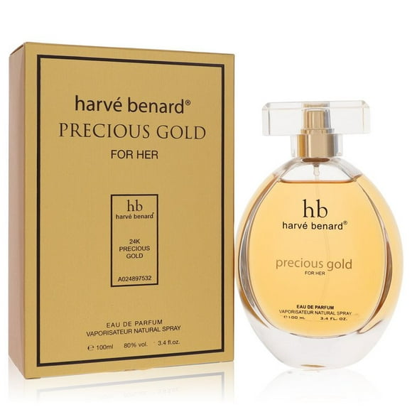 Precious Gold by Harve Benard Eau De Parfum Spray 3.4 oz Pack of 4