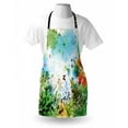 thumbnail image 3 of Dragonfly Apron Ferns Petals Flourishing Nature Fantasy Complex Mixed Digital Watercolors Image, Unisex Kitchen Bib Apron with Adjustable Neck for Cooking Baking Gardening, Multicolor, by Ambesonne, 3 of 3