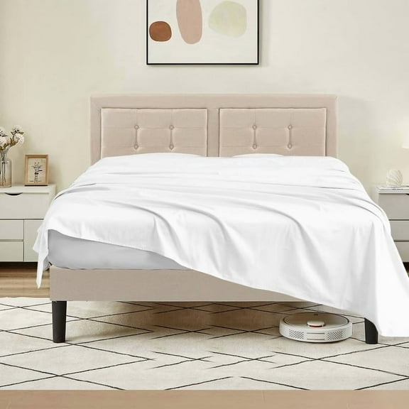 Couture Charm (Pack of 2) Twin ( 66x96 ) Size 1 Piece Flat/Top Sheet Only - Extra Soft Egyptian Cotton 1000 Thread Count Hotel Quality (Solid, White)