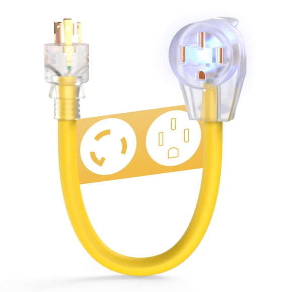 Cable de alimentación TOOLIOM adaptador de 30A a 50A para RV, 30 cm, 125V