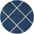 thumbnail image 4 of SAFAVIEH Chatham Isaac Geometric Diamonds Wool Area Rug, Dark Blue/Ivory, 8' x 10', 4 of 9
