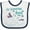 White and Navy, variant on Inktastic My Godfather Loves Me Cute Polar Bears Boys or Girls Baby Bib