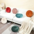thumbnail image 7 of Round Pillow Velvet Throw Pillows,Seating Cushion Home Decoration Pleated Floor Pillow Cushion for Couch Chair(Blush,15.7''), 7 of 7