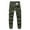 Army Green, variant on WAVSUF Multiple Pockets Cargo Pant for Mens Regular Fit Long Pants Elasticity Fashionable Casual Drawstring Elasticity Pants Army Green Size S