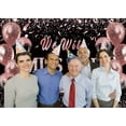 thumbnail image 2 of 8x6FT We Will Miss You Backdrop Black Pink Glitter Balloon Going Away Party Background Congrats Retirement Farewell Anniversary Party Decorations Vinyl, 2 of 7