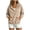 Khaki, variant on Oversized Corduroy Hooded Jackets For Women Henley Neck Long Sleeve Hooded Shirts Fall Casual Loose Pullover Tops With Drawstring