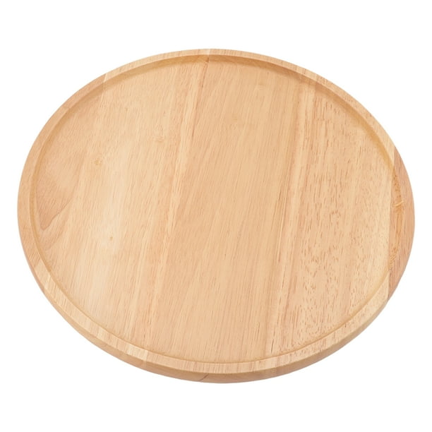 Round Fruit Cutting Board,Round Pizza Tray Thick Wood Round Pizza Tray