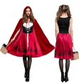 thumbnail image 1 of Ataullah-Disfraz de Caperucita roja para mujer, capa de Wicca para Halloween, vestido de Reina para fiesta de carnaval, DW003, 1 of 4
