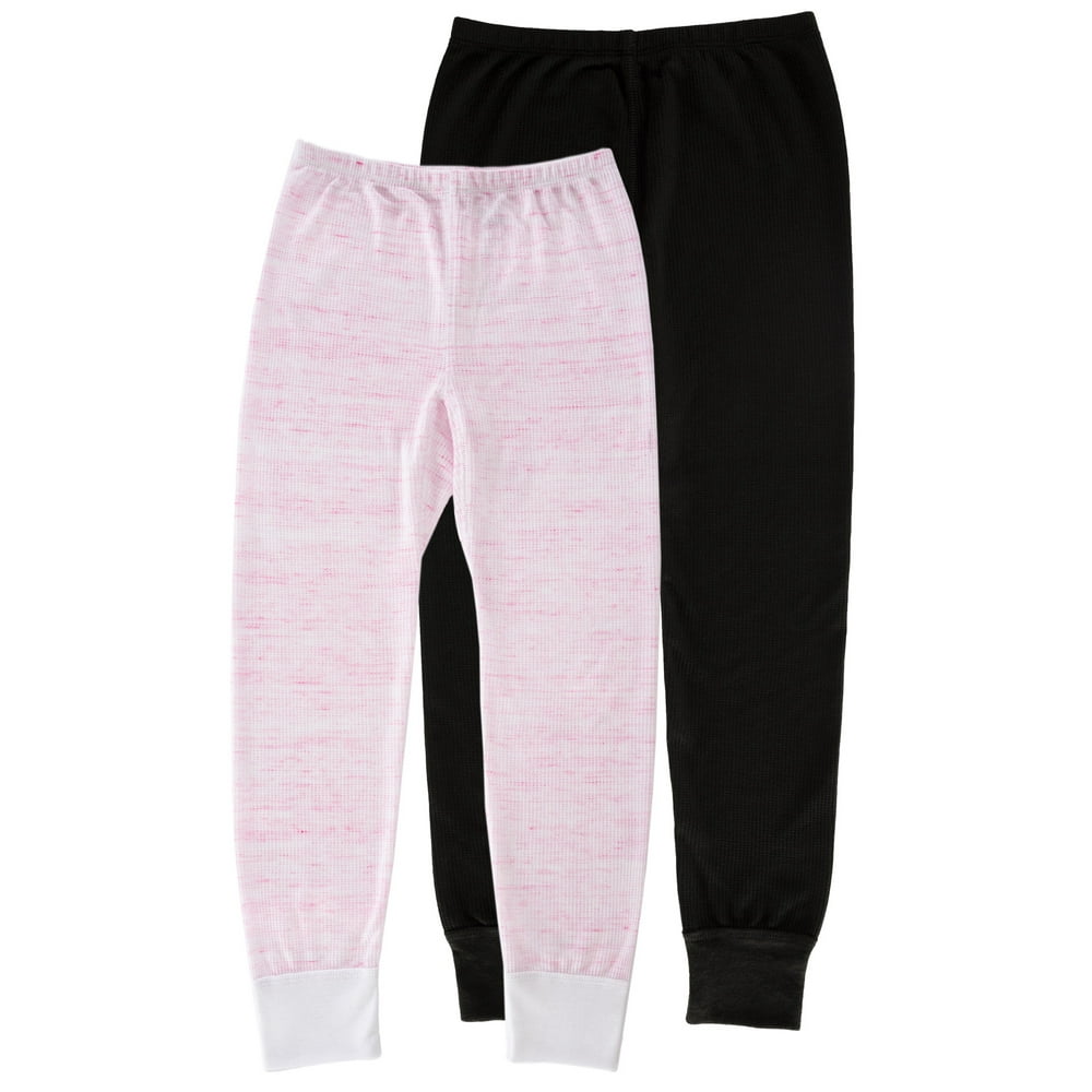 Fruit of the Loom - Fruit of the Loom Girls Super Soft Waffle Thermal Pants - 2 Pack - Walmart