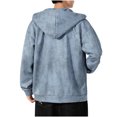 thumbnail image 4 of Dovford Womens and Mens Zip Up Hoodies Long Sleeve Fall Oversized Sweatshirts Acid Wash Y2K Jacket with Pockets, 4 of 5