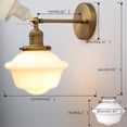 thumbnail image 6 of Pathson 1-Light Wall Sconce Milk White Glass Shade Wall Lighting for Living Room Bathroom, 6 of 13
