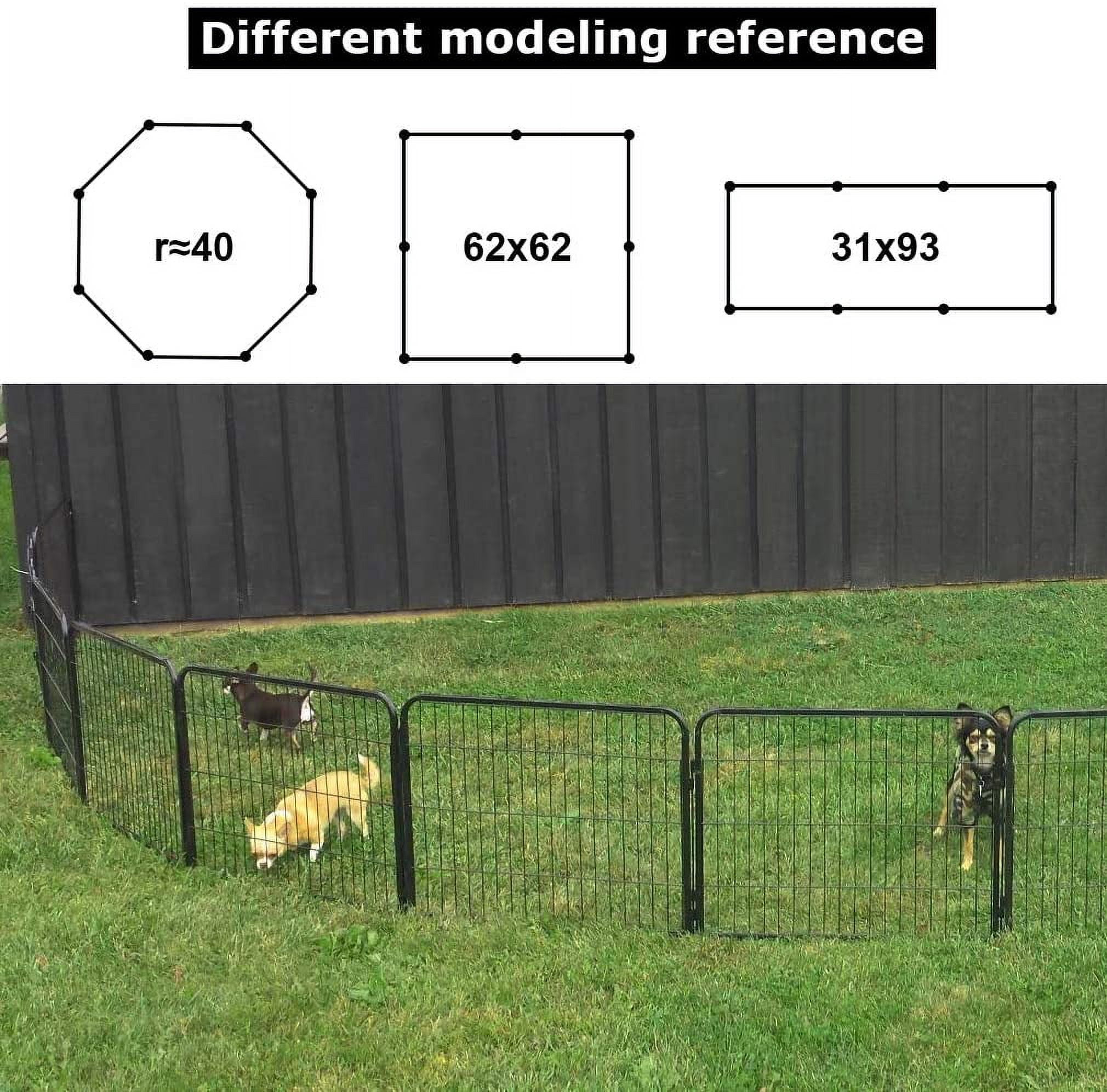 BestPet Dog Playpen Pet Dog Fence 40"Height 8 Panels Metal Dog Pen