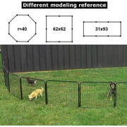 BestPet Dog Playpen Pet Dog Fence 40Height 8 Panels Metal Dog Pen