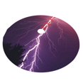 thumbnail image 2 of Kll 36" Christmas Tree Skirt Thunderstorm Violet Purple Xmas Tree Skirts Mat For New Year Xmas Holiday Party Indoor Outdoor Home Decoration, 2 of 9
