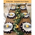 thumbnail image 4 of 15 Inch Round Placemats Set of 6, Valentine's Day Non Slip Heat Insulation PP Table Mats, Pink Bows Shining Stars Modern Black Washable Place Mats for Kitchen Dining Party Table Decor, 4 of 7