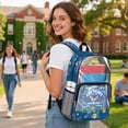thumbnail image 3 of SEANATIVE Kids See Through Backpack Clear Transparent Bag School Bookbag Stylish Daypack PVC Rucksacks for Elementary Middle High School Student, American Flag Butterfly 1776-2026 250 Years, 3 of 7