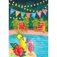 thumbnail image 2 of Poolside Paradise Summer Garden Flag Welcome Tropical 12.5" x 18" Briarwood Lane, 2 of 4