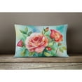 thumbnail image 2 of Carolines Treasures DAC1700PW1216 16 x 12 in. Unisex Oklahoma Roses in Watercolor Fabric Decorative Pillow, 2 of 4