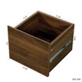 thumbnail image 6 of Modern Walnut Kitchen Sideboard with Glass Sliding Doors, 3 Drawers and Display Shelf, Stylish Storage Cabinet for Any Space, 6 of 17
