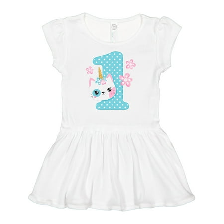 

Inktastic Unicorn Kitty 1st Birthday Gift Baby Girl Dress