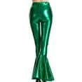 thumbnail image 6 of Baberdicy Leather Pants Women's Wrap-Around Leather Solid Color Top Shirt Performance Tops Leather Shorts Corset-D-Green, 6 of 8