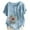 Blue, variant on Busydd Womens Summer Tops Button Cotton Casual Tops Short Sleeve Crewneck Embroidery T-shirts Soft Comfy Fashion Oversized Blouses Plus Size S-5XL