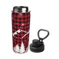 thumbnail image 2 of Yiaed Christmas Tree Buffalo Plaid Print Sports Insulated Kettle Bottle Reusable Stainless Steel Insulated Cup, Outdoor Portable Casual Stainless Steel Insulation Cup, 2 of 7
