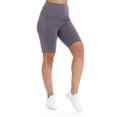thumbnail image 3 of BSP Women's Active High Waist Biker Shorts With Mesh Panel & Pockets, 3 of 4