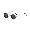 thumbnail image 4 of Jumpingount Gafas de sol Steampunk redondas pequeñas y elegantes para hombres y mujeres, estilo Retro de Metal Steam Punk, protección , dorado, Type2 NO2, 4 of 6