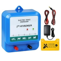 ATMOREA P5 Electric Fence Charger, 4.5 Joules, Multi-Powered Energizer for Livestock & Garden Protection