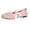 Pink, variant on Willtoo Womens Lace Mesh Ballet Flats Closed Toe Floral Mary Jane Flats Casual 2026 Ballerina Flats