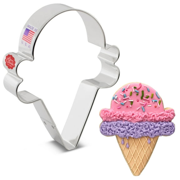 Ann Clark Ice Cream Cone Cookie Cutter 4", Made in USA