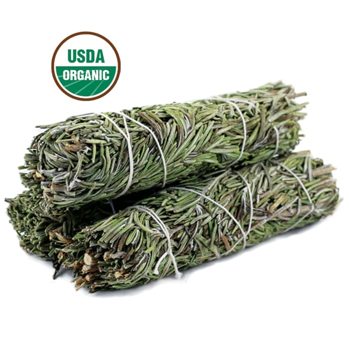 Organic Mountain Sage Smudge Sticks Pack of 3 Sticks & Smudge Guide for Smudging, Cleansing