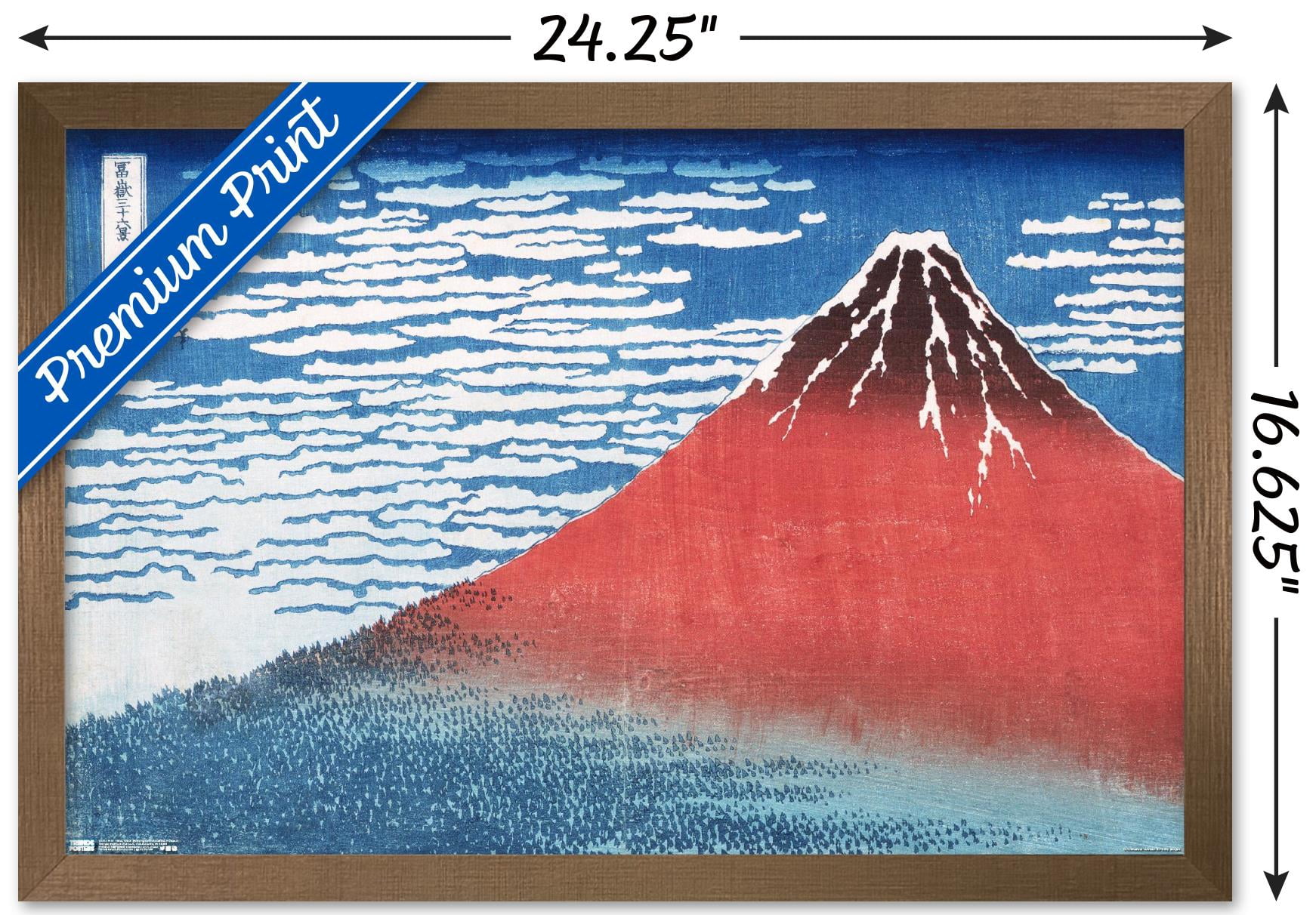 Fine Wind, Clear Morning by Katsushika Hokusai Wall Poster, 14.725" x 22.375", Framed