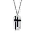thumbnail image 1 of Colgante DE cruz cristiana JINMJMXG con cruz bíblica PARA hombre collar con placa DE identificación militar, 1 of 5