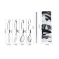 thumbnail image 4 of LJNYFDC Folding Cutlery Set Portable Camping Tableware Easy to Carry Stainless Steel Outdoor Picnic Portable Folding Cutlery with Storage Daily Use Picnic 1 Set, 4 of 7