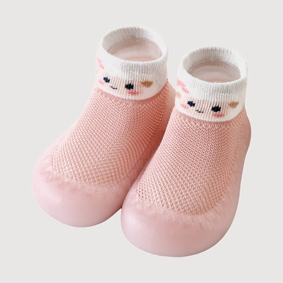 Gyujnb Kids Cartoon Print Mesh Sock Shoes Soft Sole Easy On Closed Toe Shoes (Baby,Toddler),19-24 Months