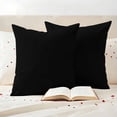 thumbnail image 4 of Pack of 2 Outdoor Pillow Covers 24x24 Inch Waterproof Black Throw Pillow Covers,Decorative Pillow Shams Couch Pillow Case Solid Color Farmhouse Black Pillowcases Cushion Covers for Patio Garden, 4 of 8